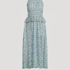 Adeline Printed Silk Midi Dress