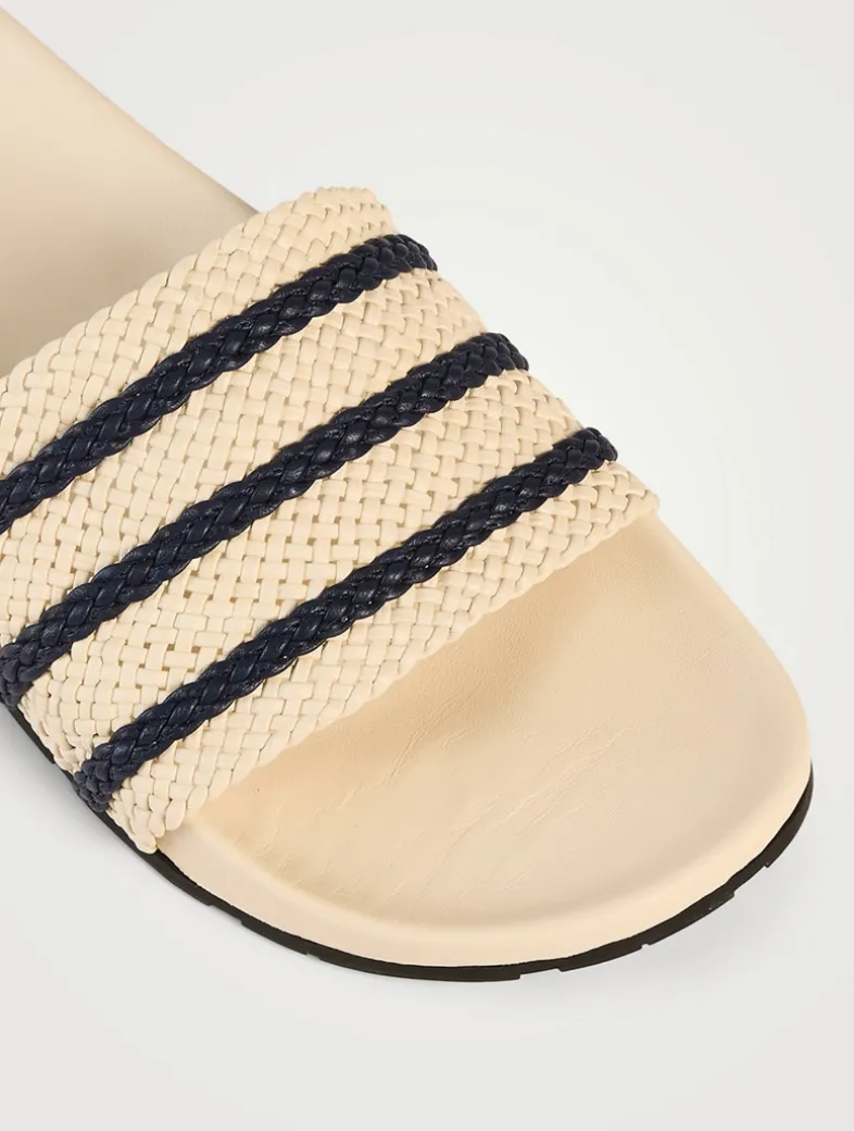 adidas Originals x Wales Bonner Adilette Leather Slide Sandals