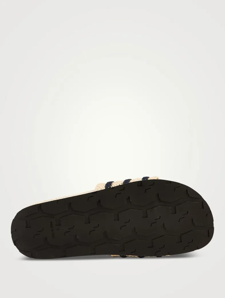 adidas Originals x Wales Bonner Adilette Leather Slide Sandals