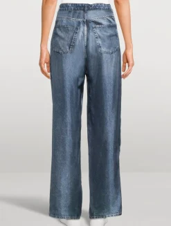 ALOE Trompe L'œil Silk Trousers