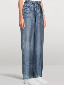 ALOE Trompe L'œil Silk Trousers
