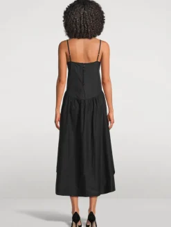 Ari Drop-Waist Poplin Dress