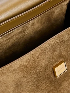 Audrey Suede Top Handle Bag