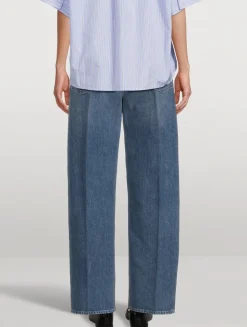 Ayla Baggy Jeans With Tuxedo Stripe