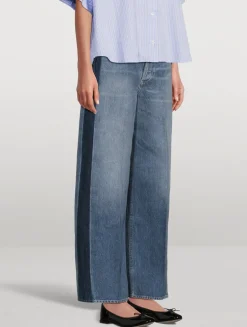 Ayla Baggy Jeans With Tuxedo Stripe