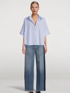 Ayla Baggy Jeans With Tuxedo Stripe