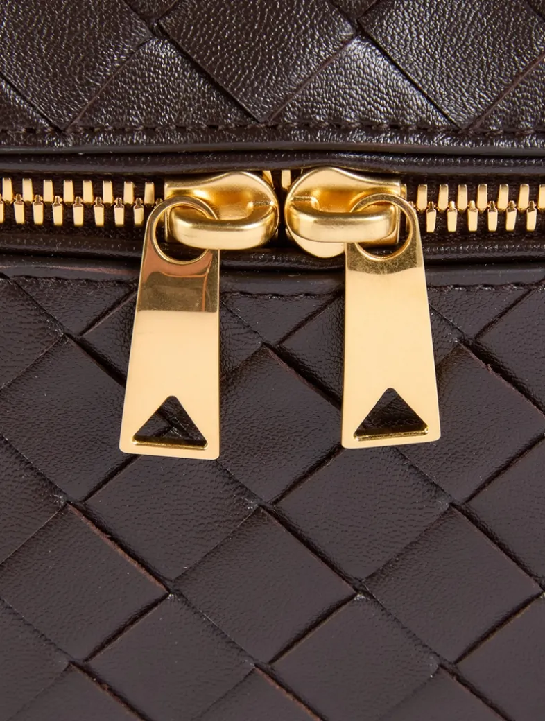Bang Bang Intrecciato Leather Vanity Case