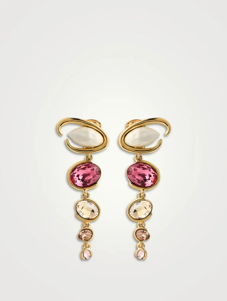 Baroque Faux Pearl O Drop Clip-On Earrings