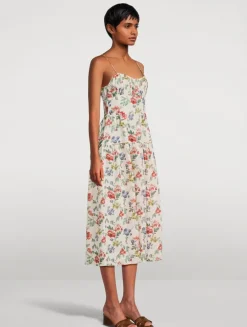 Benoit Midi Dress In Floral Print
