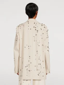 Blink Embellished Double-Breasted Wool Blazer