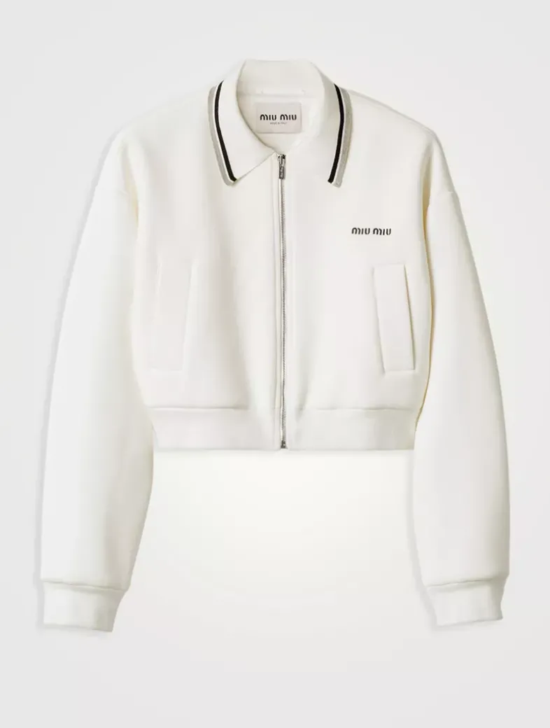 Bonded Piqué And Technical Jersey Blouson Jacket