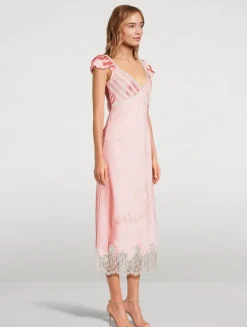 Brinkley Satin Midi Dress