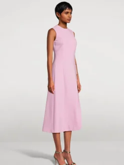 Butterfly-Embellished Midi Dress