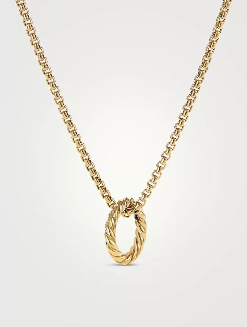 Cable Amulet Holder In 18k Yellow Gold