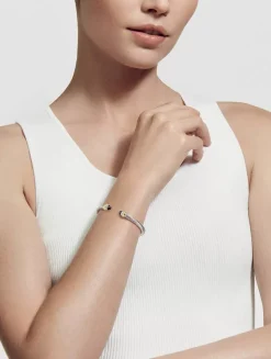 Cable Classics Bracelet In Sterling Silver With Pearls And 14k Yellow Gold