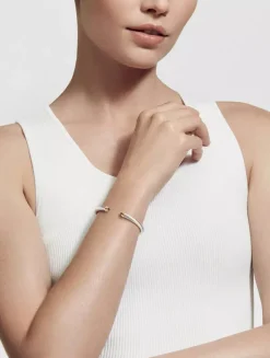 Cable Classics Bracelet In Sterling Silver With Pearls And 14k Yellow Gold