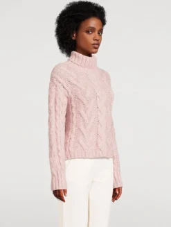 Cable-Knit Turtleneck Sweater
