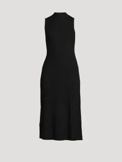 Cable Rib Knit Midi Dress