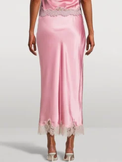 Calder Silk-Blend Midi Slip Skirt