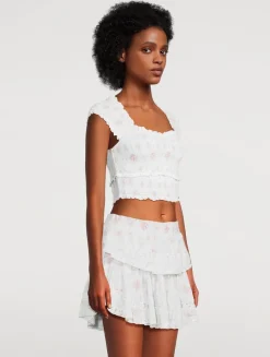 Cambron Smocked Top In Floral Print
