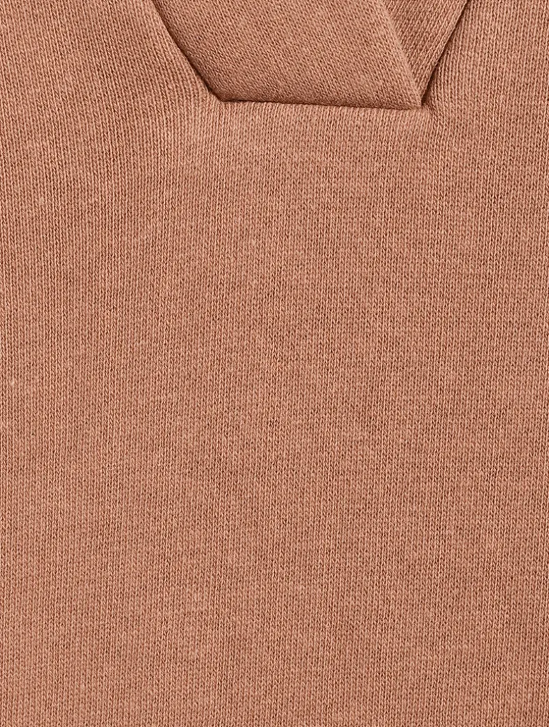 Carob Collared Sport Sweatshirt