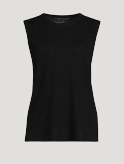 Cashmere Sleeveless T-Shirt