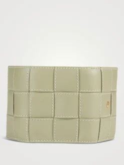 Cassette Leather Tri-Fold Leather Wallet