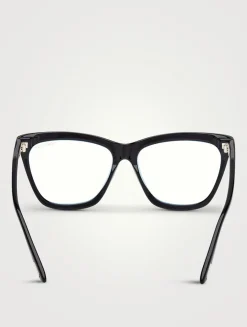 Cat Eye Optical Glasses With Blue Block Lenses