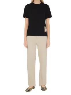 Check Label Cotton T-shirt