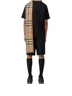 Check Lightweight Wool Silk Scarf