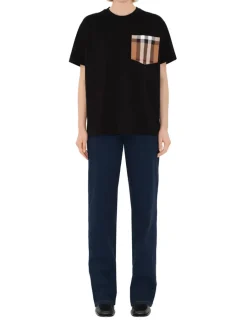 Check Pocket Cotton T-shirt