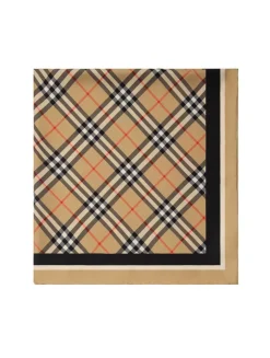 Check Silk Scarf