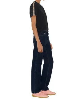 Check Trim Cotton T-shirt