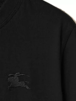 Check Trim Cotton T-shirt