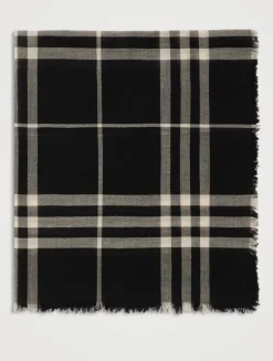Check Wool Scarf