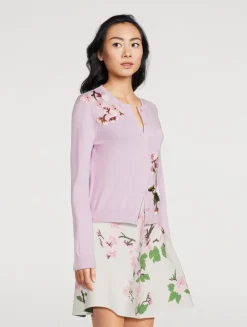 Cherry Blossom Threadwork Cardigan