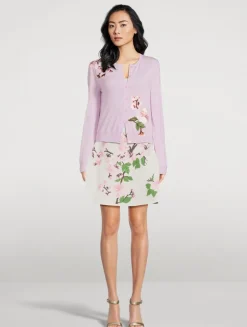 Cherry Blossom Threadwork Cardigan