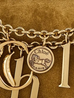 Chloé Charms Suede Shoulder Bag