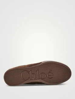 Chloé Kick Suede And Mesh Sneakers