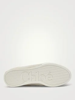 Chloé Kick Suede And Mesh Sneaker Mules