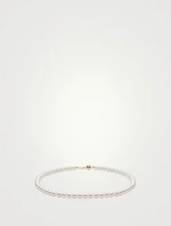 Classic 18K Gold AA Akoya Pearl Necklace