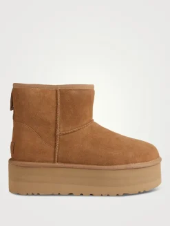 Classic Mini Sheepskin Platform Boots