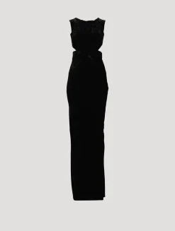Concordians Velvet Backless Gown