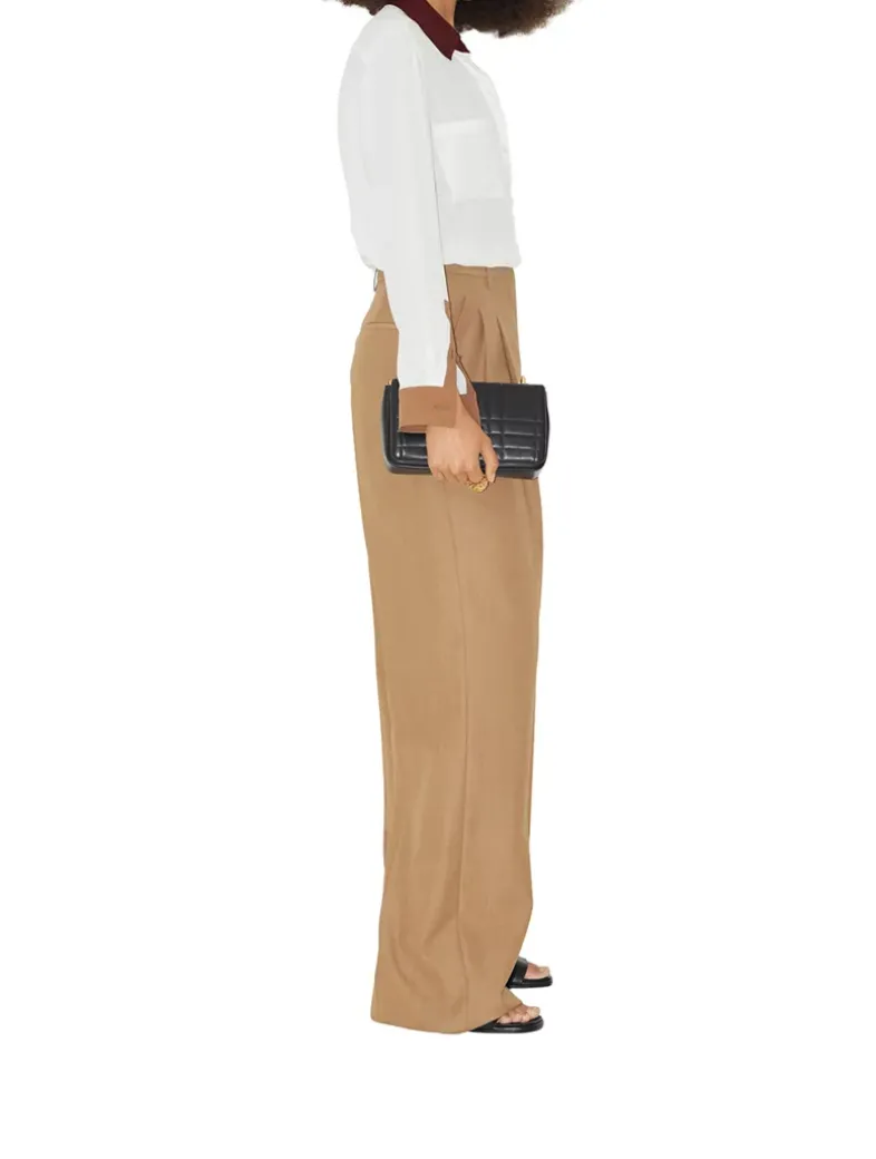 Contrast Trim Silk Shirt