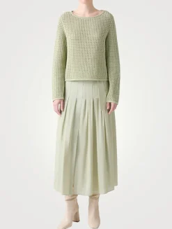 Cotton Mesh Sweater