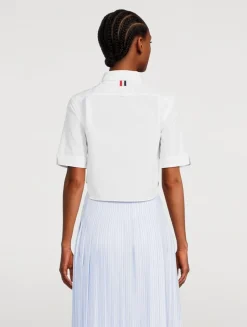 Cropped Poplin Shirt