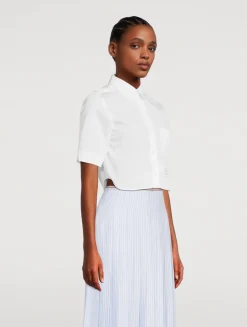 Cropped Poplin Shirt