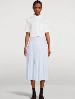 Cropped Poplin Shirt