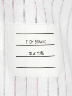 Cropped Poplin Shirt In Stripe Print