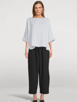 Cropped Wide-Leg Trousers